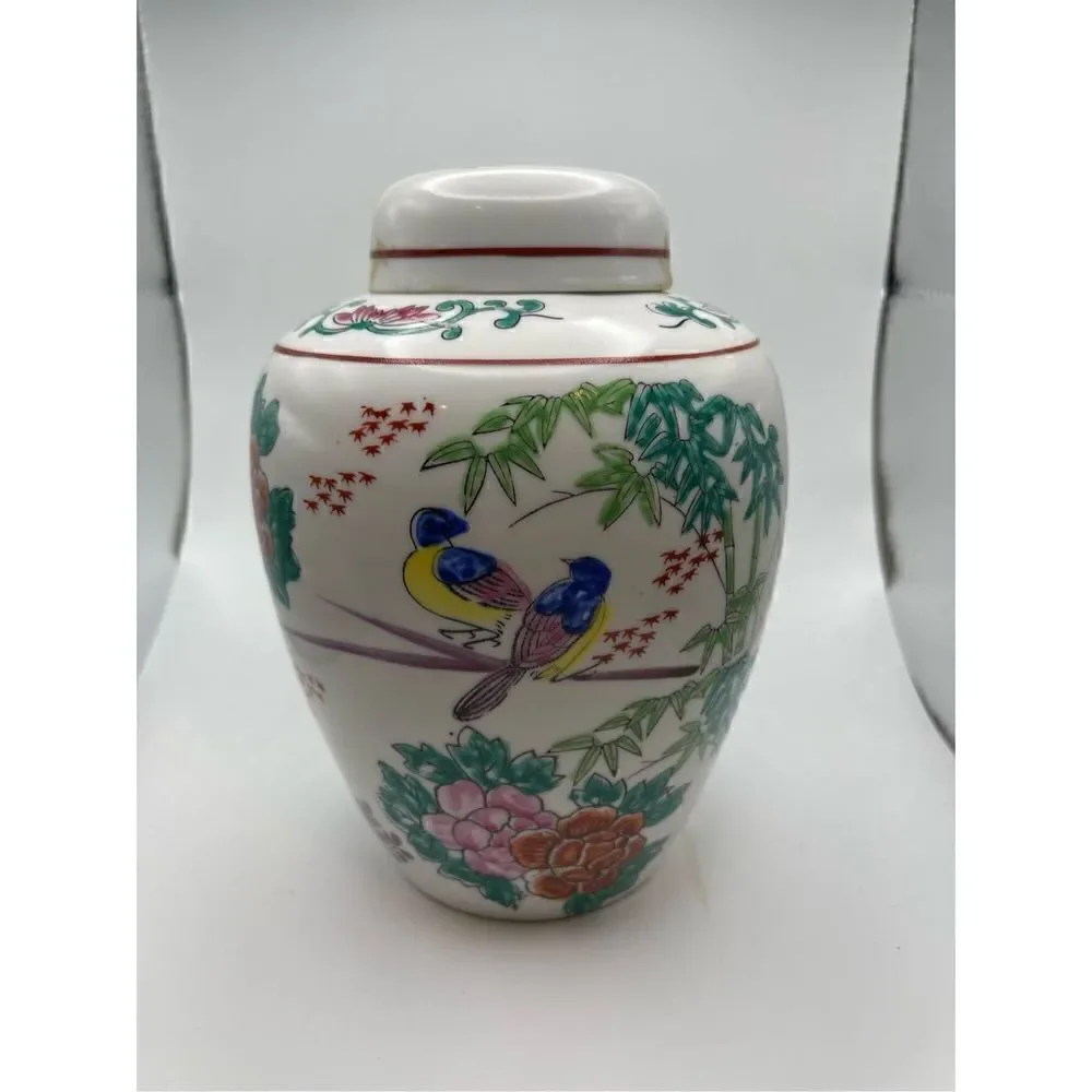Ginger Jar vintage oriental birds floral